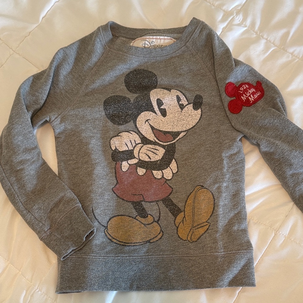 Peek Disney Gray Kids Sweatshirt with Mickey Mouse